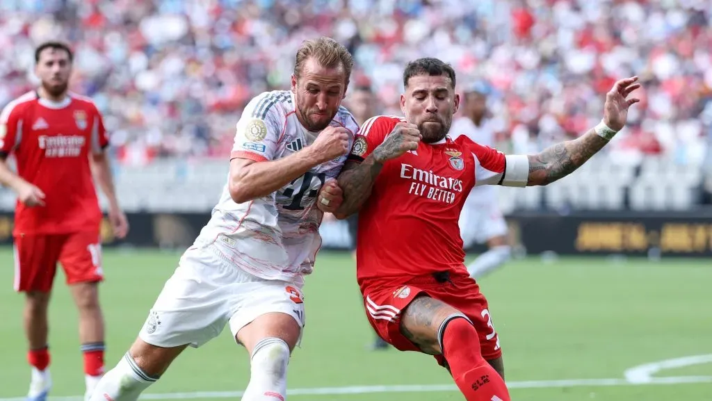 Otamendi renovou por uma época pelo Benfica. Foto: Kevin C. Cox/Getty Images