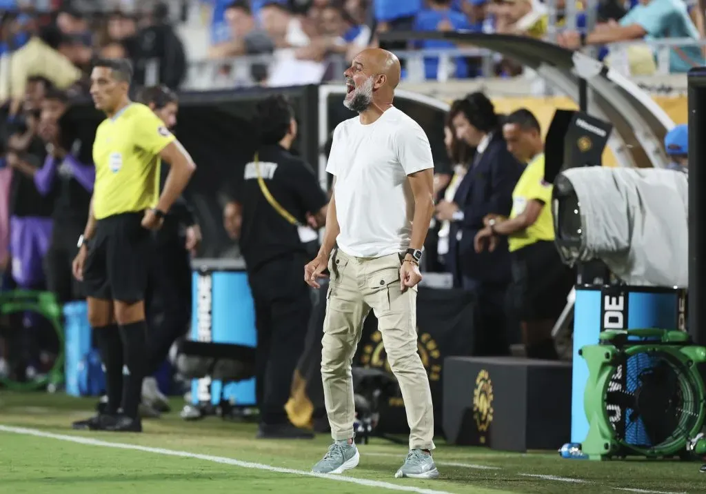 Pep Guardiola na eliminação do Manchester City do Mundial de Clubes. Foto: Getty Images