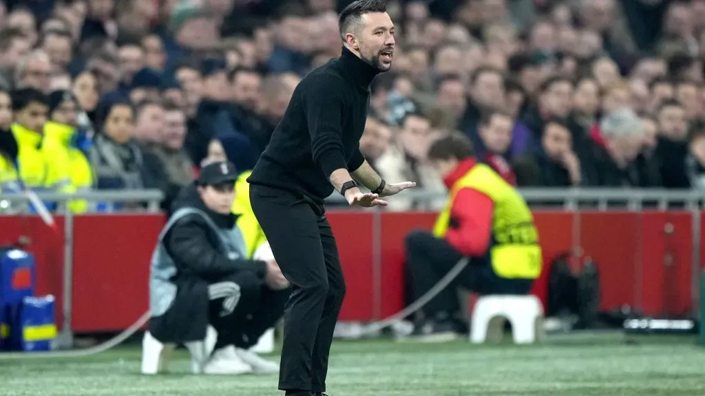 Francesco Farioli como treinador do Ajax. Foto: Getty Images