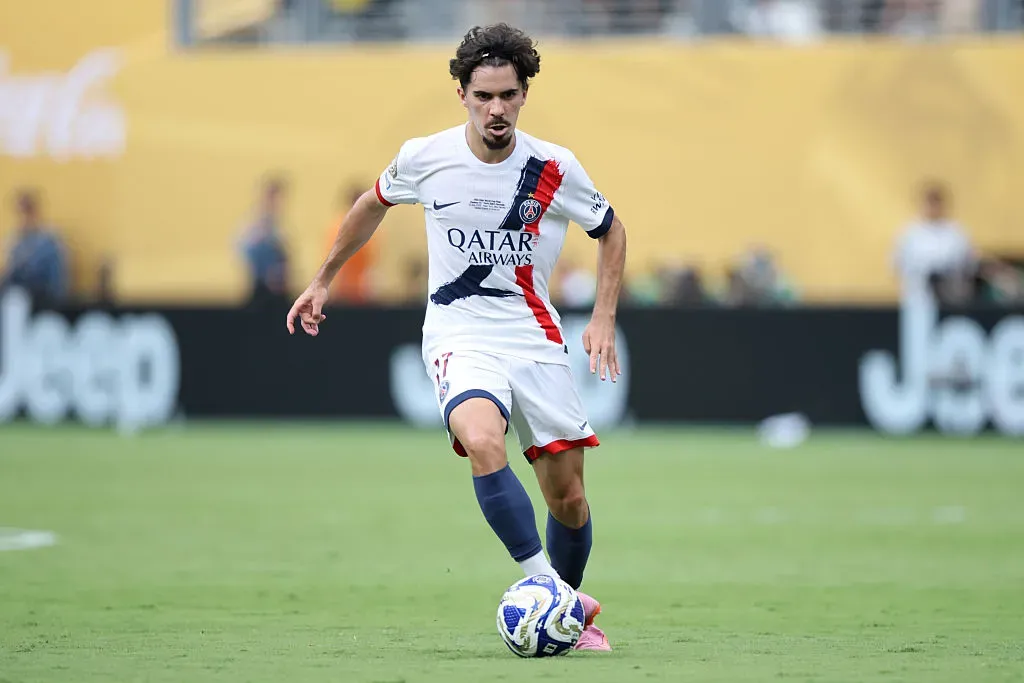 Vitinha, médio do PSG, durante a final do Mundial de Clubes. Foto: Getty Images