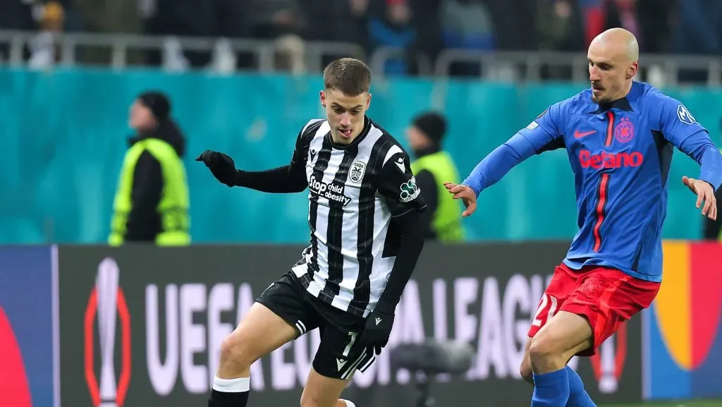 Giannis Konstantelias, do PAOK, é alvo do Benfica. Foto: Vasile Mihai-Antonio/Getty Images