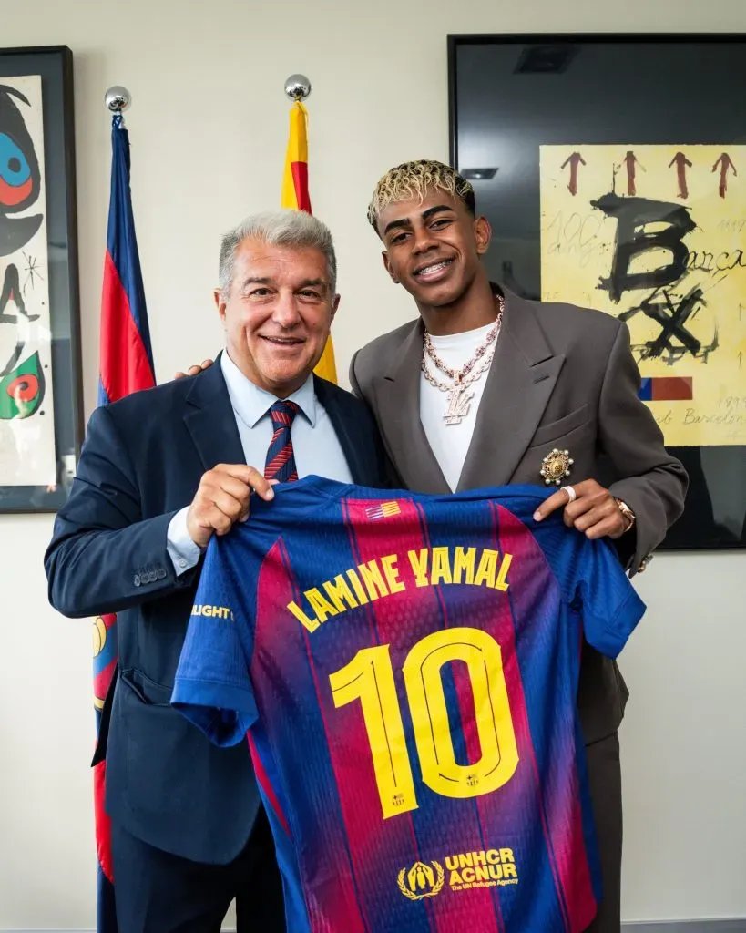 Lamine Yamal tornou-se no novo número 10 da equipa blaugrana. Foto: FC Barcelona.