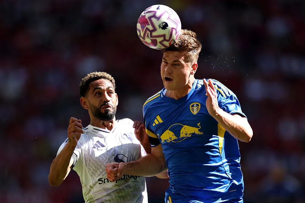 Matheus Cunha no jogo entre Manchester United x Leeds. Foto: Getty Images