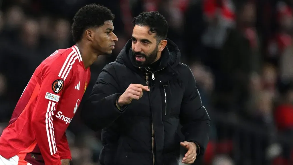 Rashford e Ruben Amorim não se entenderam no Manchester United. Foto: Justin Setterfield/Getty Images