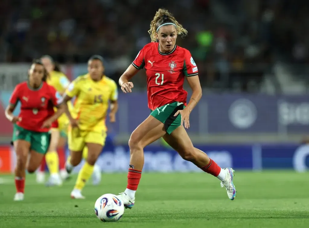 Ana Capeta tem 51 internacionalizações pela seleção principal de Portugal e marcou 11 golos. Foto: Alexander Hassenstein/Getty Images.