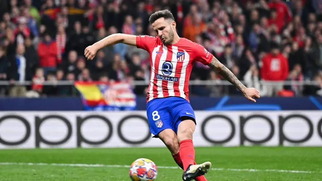 Saúl Ñiguez em ação pelo Atlético de Madrid. Foto: David Ramos/Getty Images