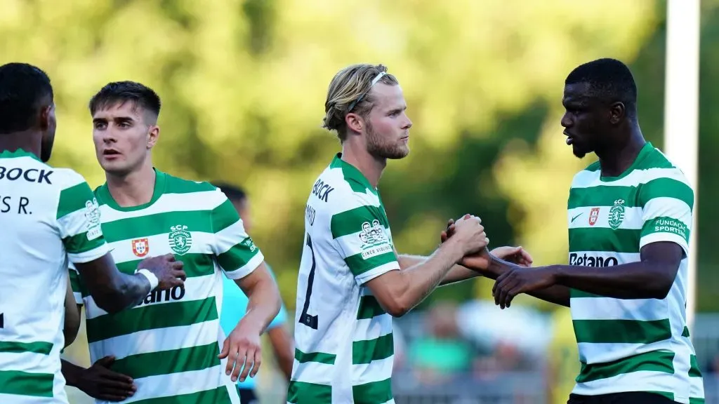 Morten Hjulmand fez o golo do Sporting ante o Villarreal. Foto: Gualter Fatia/Getty Images