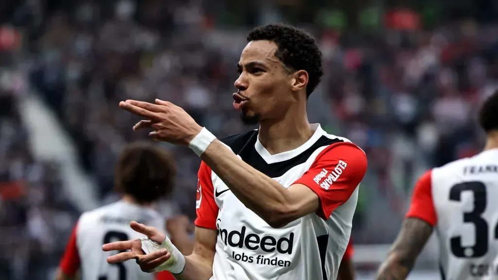 Hugo Ekitiké trocou o Eintracht Frankfurt pelo Liverpool. Foto: Christof Koepsel/Getty Images