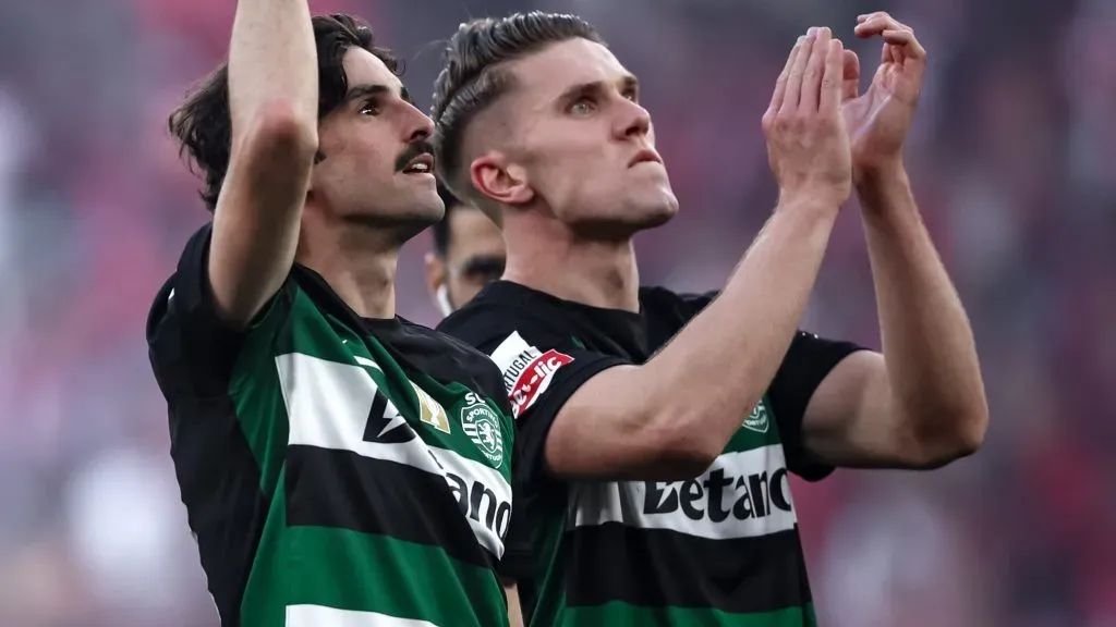 Trincão e Gyokeres observados pelo Arsenal. Foto: Sporting CP