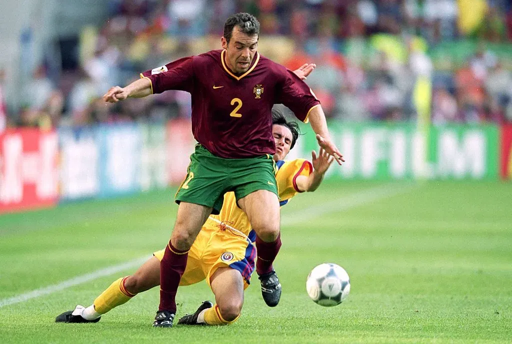 Jorge Costa durante o Euro 2000 com a Seleção de Portugal. Foto: Getty Images