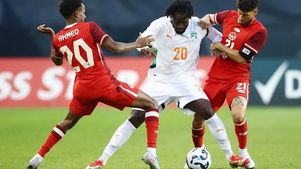 Evann Guessand nasceu em Ajaccio, França, mas preferiu jogar pela Costa do Marfim, nacionalidade do pai.Foto: Vaughn Ridley/Getty Images
