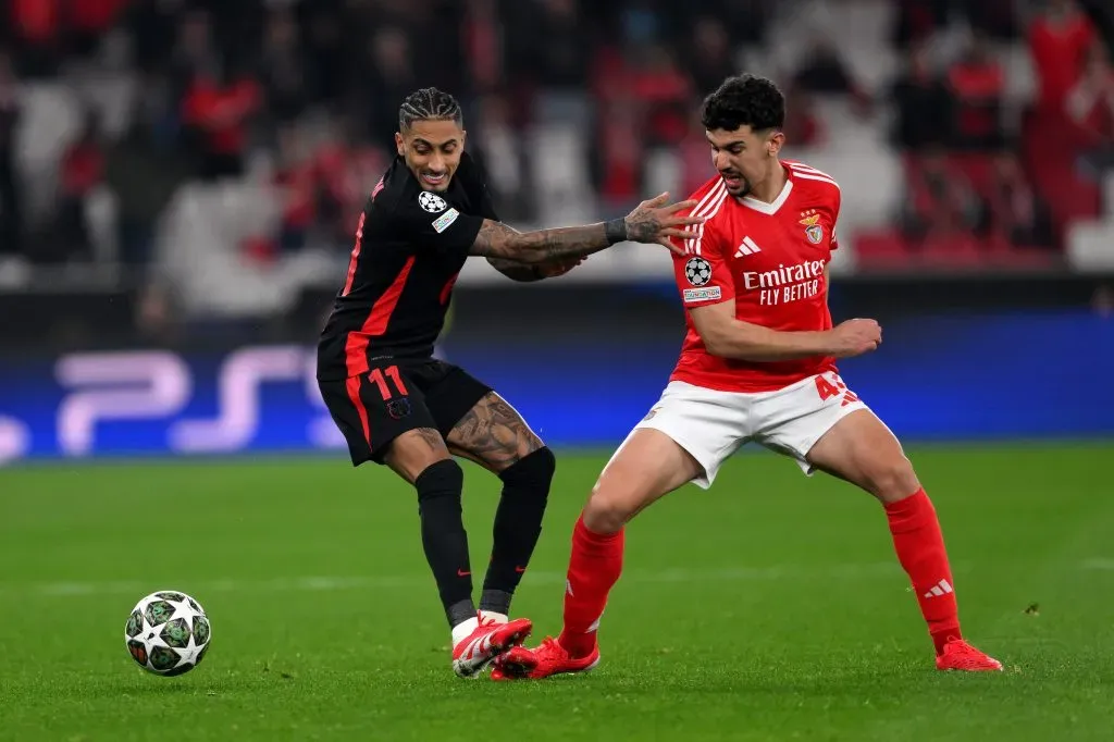 Tomás Araújo em ação pelo Benfica na última Champions League. Foto: Getty Images