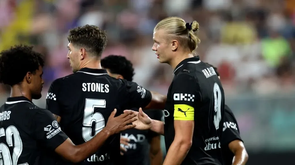 Erling Haaland marcou o primeiro golo do City. Foto: Maurizio Lagana/Getty Images