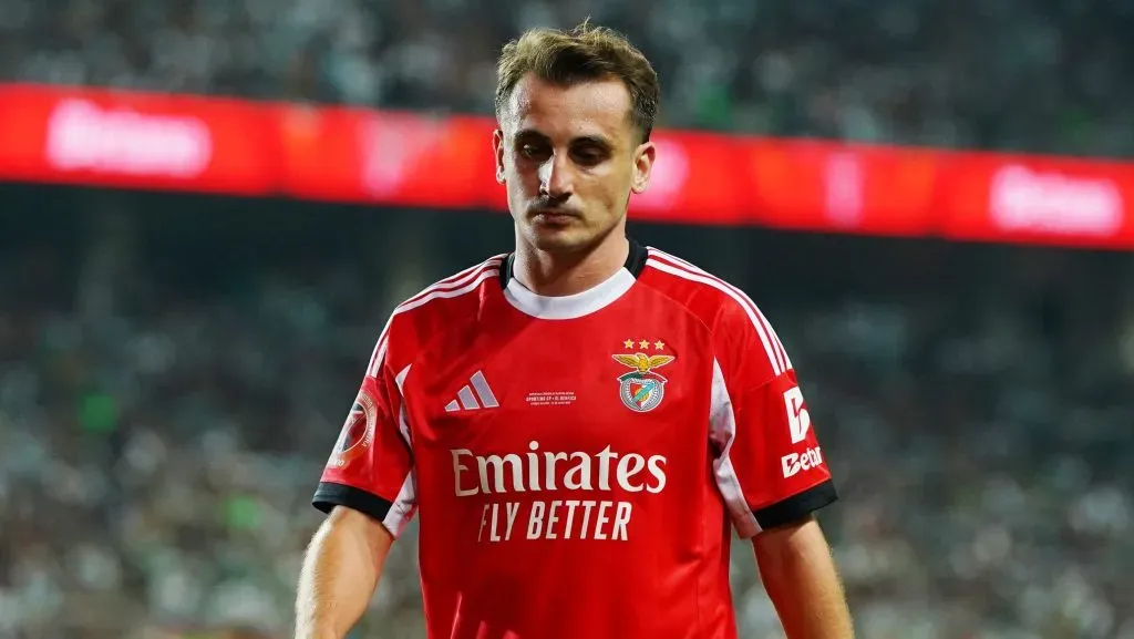 O Fenerbahçe continua interessado em Kerem Akturkoglu, do Benfica. Foto: Gualter Fatia/Getty Images