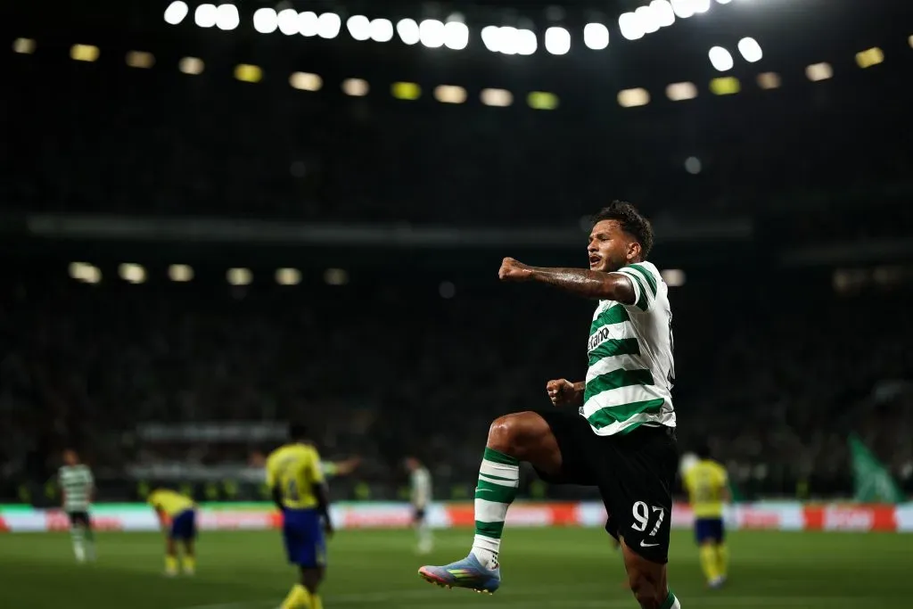 Luis Suárez a celebrar em Sporting x Arouca. Foto: Sporting CP