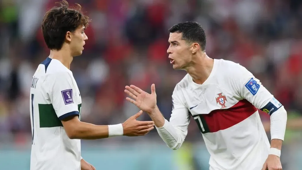 Cristiano Ronaldo e João Félix na Seleção Nacional. Foto: Getty Images