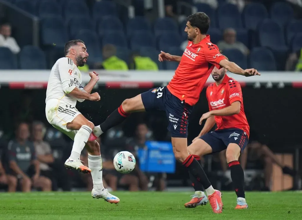 Carvajal durante o encontro contra o Osasuna. Foto: Angel Martinez/Getty Images.