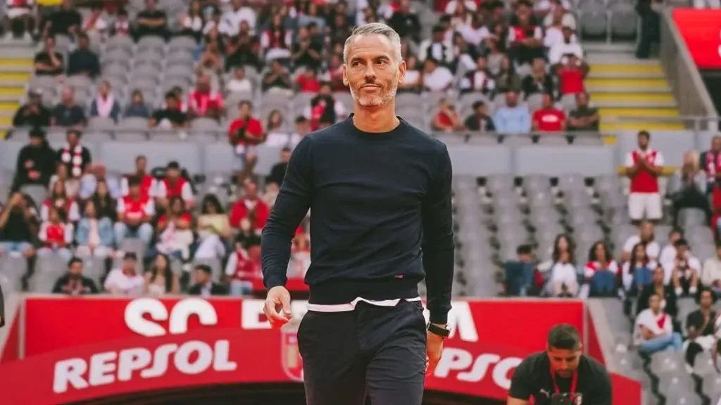 Carlos Vicens, treinador dos bracarenses. Foto: SC Braga