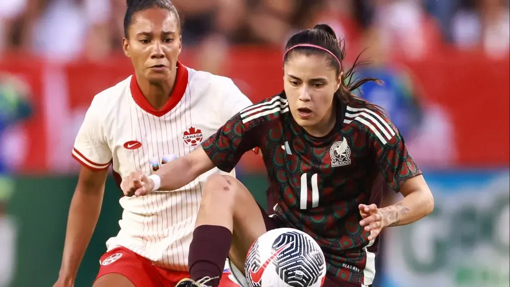 Jacqueline Ovalle em ação pelo México. Foto: Vaughn Ridley/Getty Images