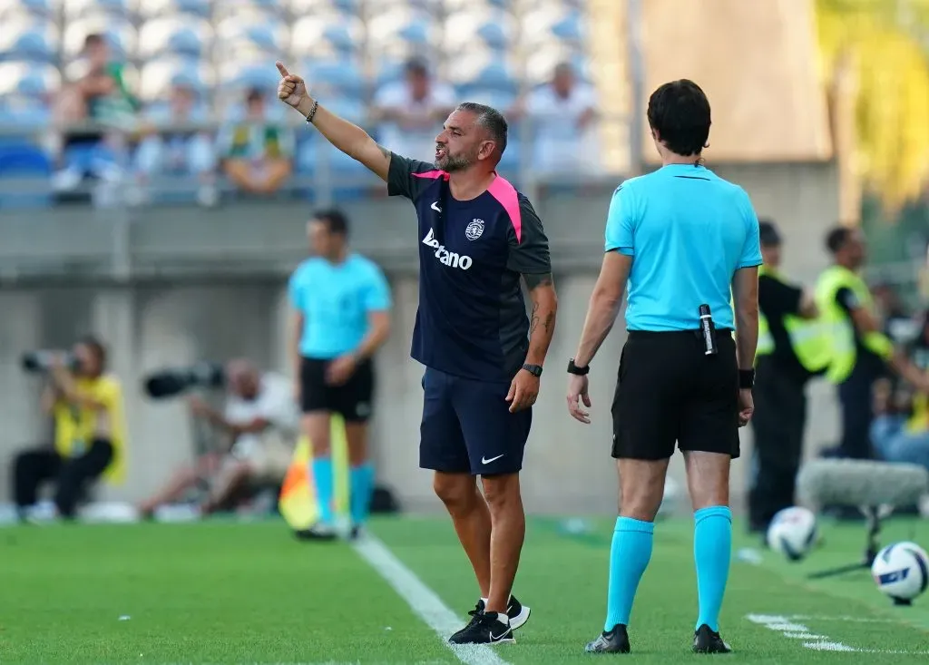 Rui Borges, treinador do Sporting. Foto: Gualter Fatia/Getty Images.
