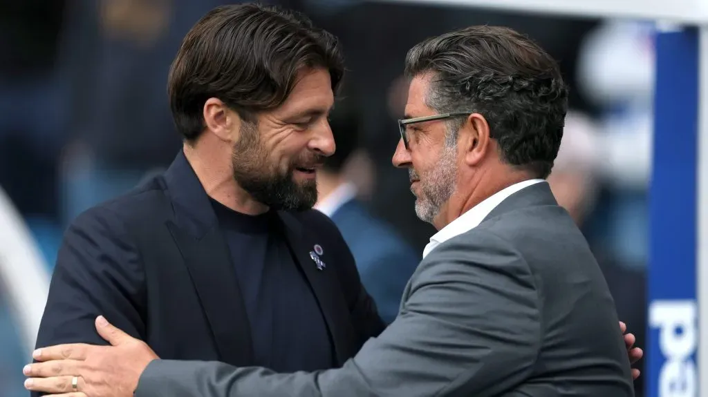 Russell Martin e Rui Vitória antes do Rangers x Panathinaikos da Champions League. Foto: Ian MacNicol/Getty Images