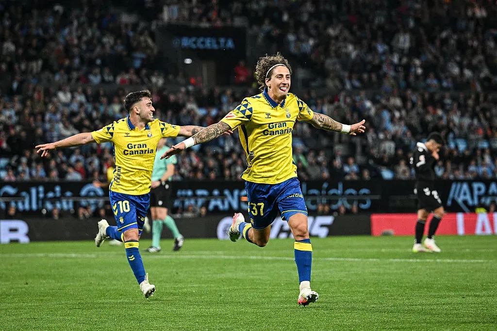 Fábio Silva em ação no Las Palmas. Foto: Getty Images