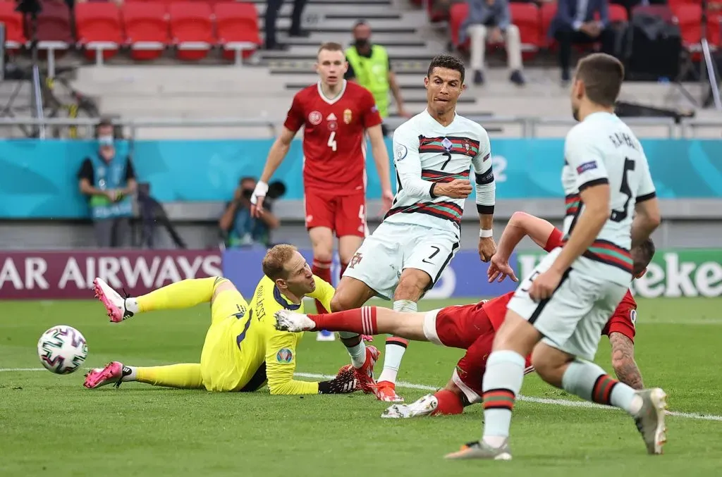 Cristiano Ronaldo no último Portugal x Hungria. Foto: Getty Images