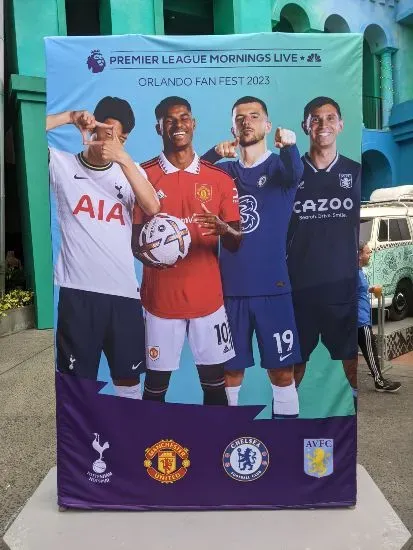Banner at NBC's Premier League Fan Fest