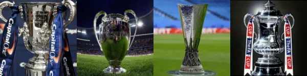 four trophies side by side