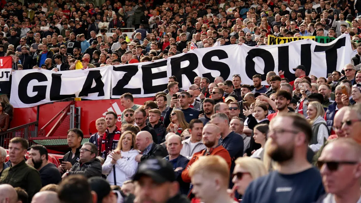 United fans regularly protest the ownership group, the Glazer family, during games at Old Trafford.