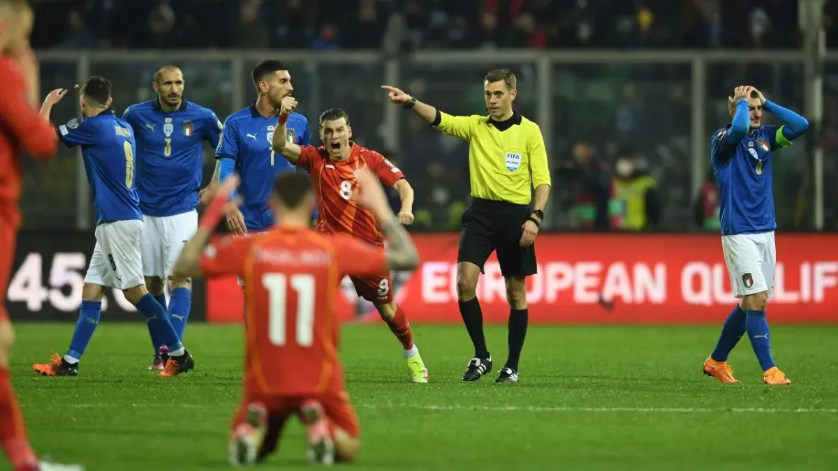 Italy was held scoreless by North Macedonia as it crashed out of the World Cup in 2022 before the tournament even started.