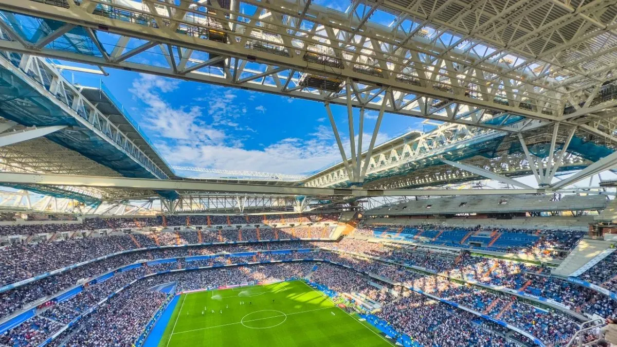 Real Madrid added a retractable roof to the Santiago Bernabeu during its two-year renovation to improve the playing and viewing experience in inclement weather.