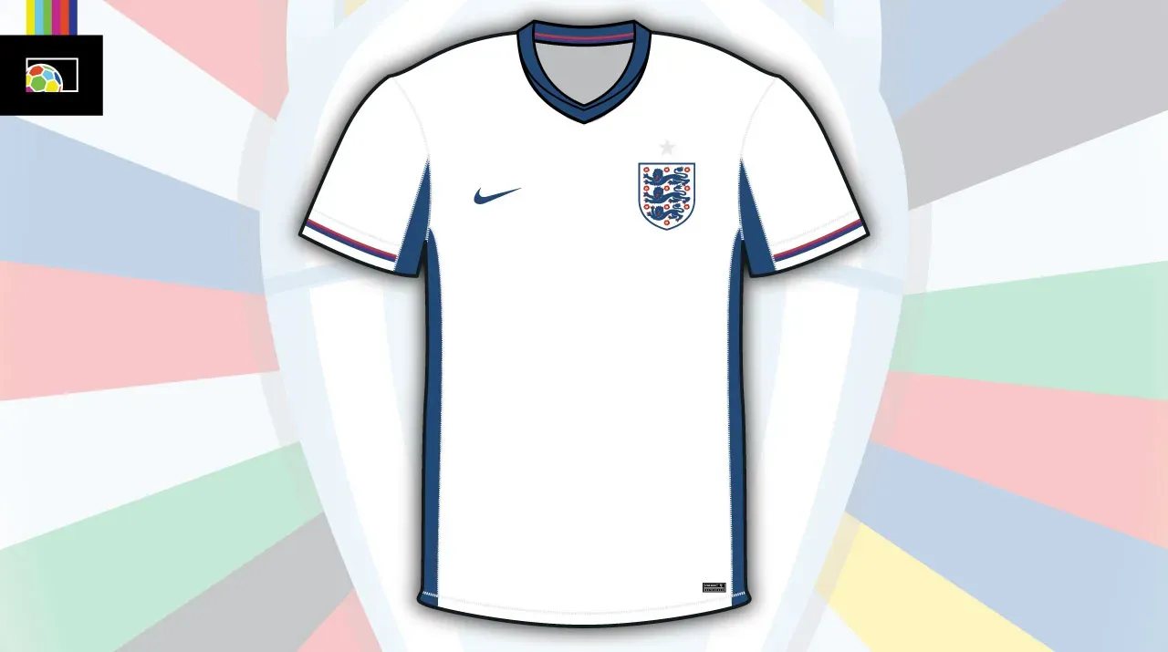 A mock-up of the 2023 England kit