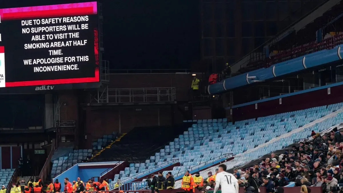 There was a notable omission of fans at one end of Villa Park on Thursday.