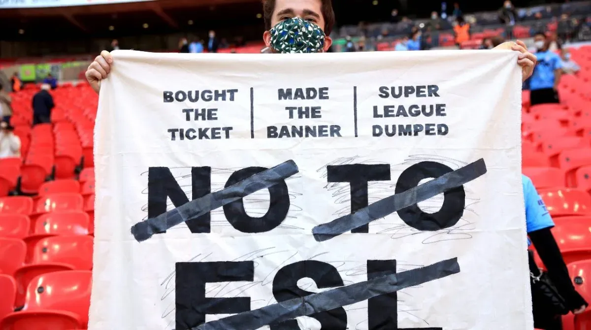 European Super League protests were widespread in the United Kingdom
