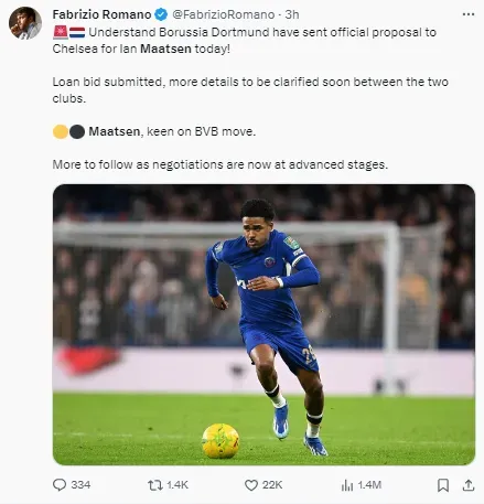 Dortmund are rumored to be close to signing Maatsen on loan