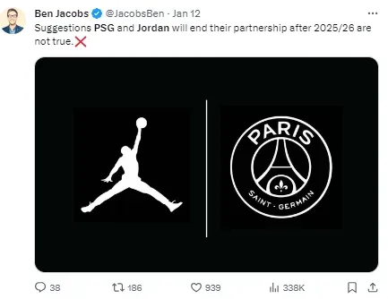 PSG and Jordan are set to part ways