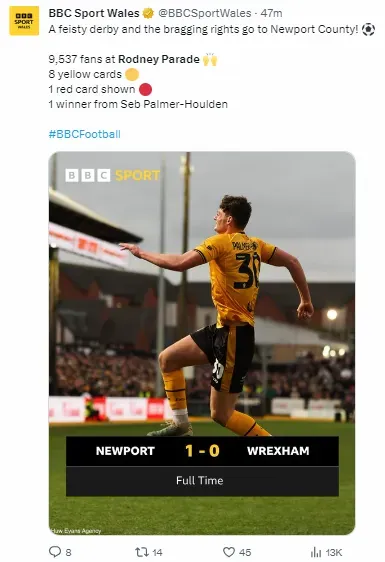 Newport defeated Wrexham in front of the temporary stand
