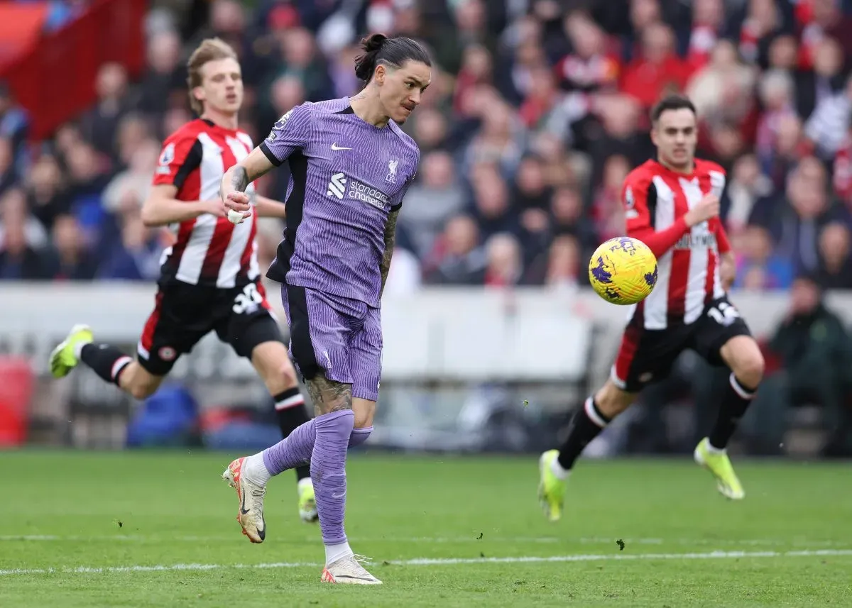 Darwin Nunez scored a delightful chip before injury forced him off the pitch