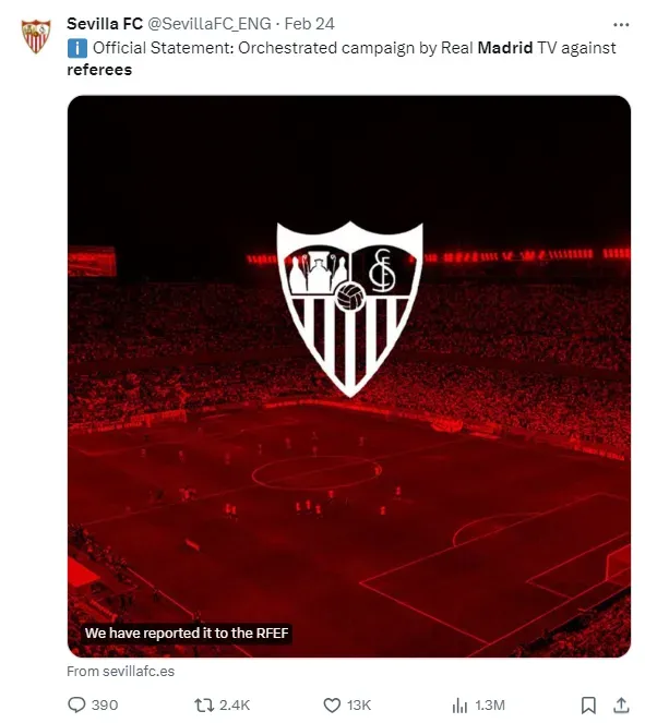 Sevilla are taking action against Real Madrid