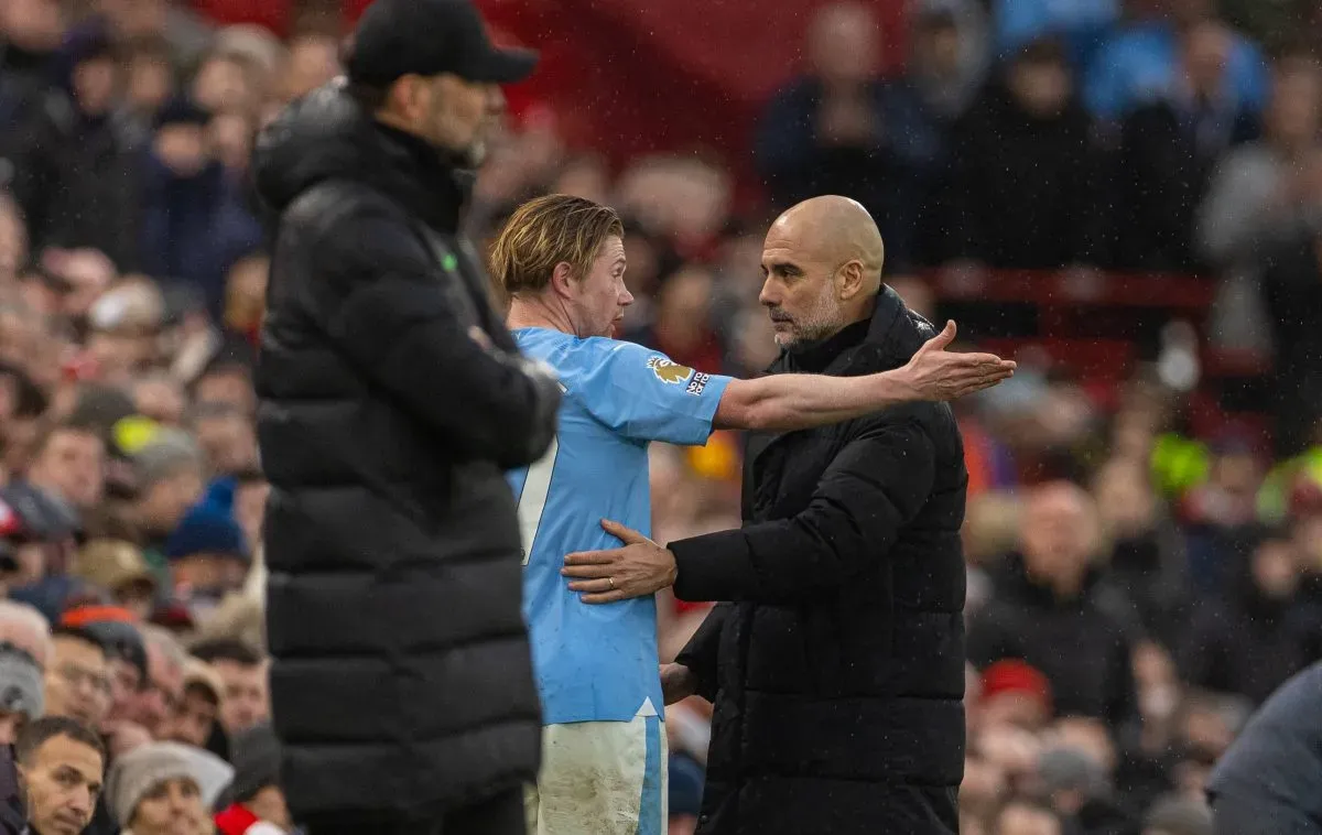 Kevin De Bruyne and Pep Guardiola had a feisty exchange of words when he was substituded in the recent trip to Anfield