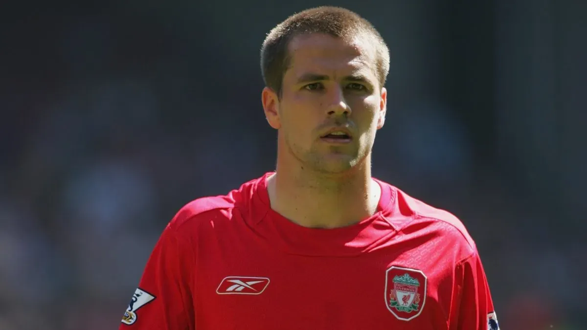 Michael Owen of Liverpool during the FA Barclaycard Premiership match between Liverpool and Newcastle United at Anfield on May 15, 2004. (Source: Clive Brunskill/Getty Images)