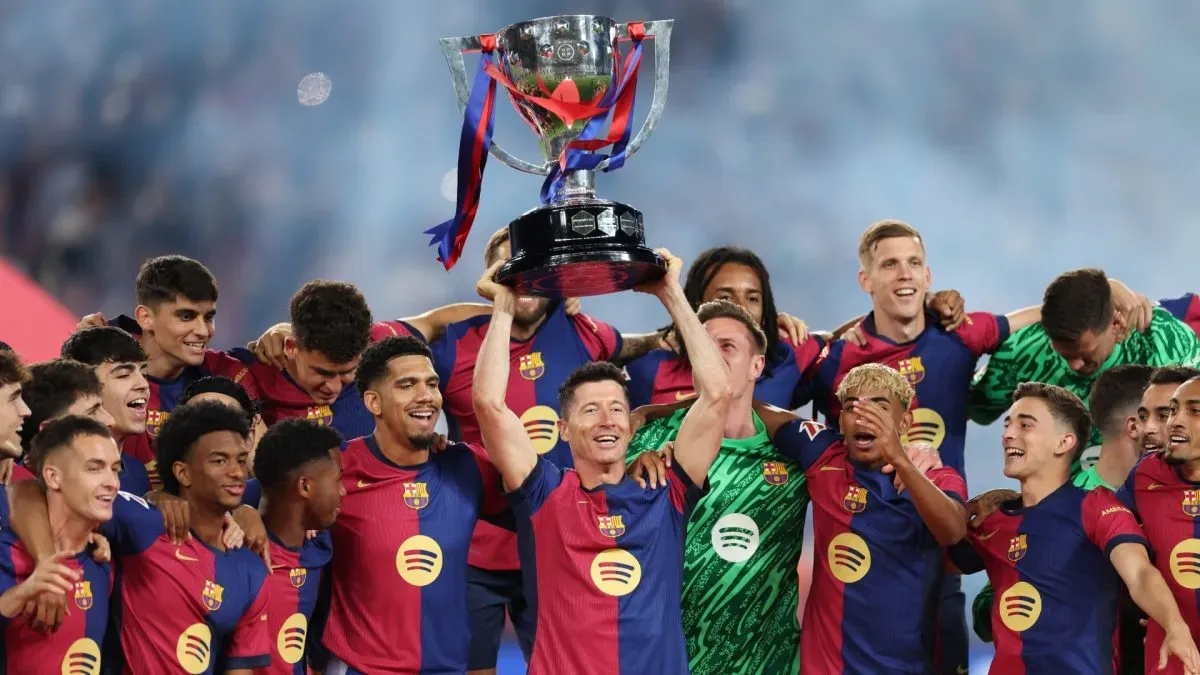 Barcelona won the La Liga title 2024-25.