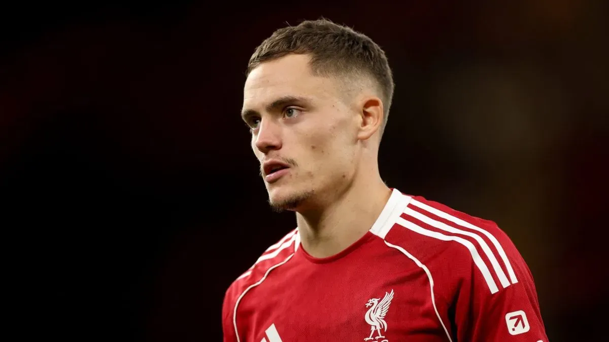 Florian Wirtz of Liverpool during the pre-season friendly match between Liverpool v Athletic Club Bilbao at Anfield on August 04, 2025. (Source: Carl Recine/Getty Images)