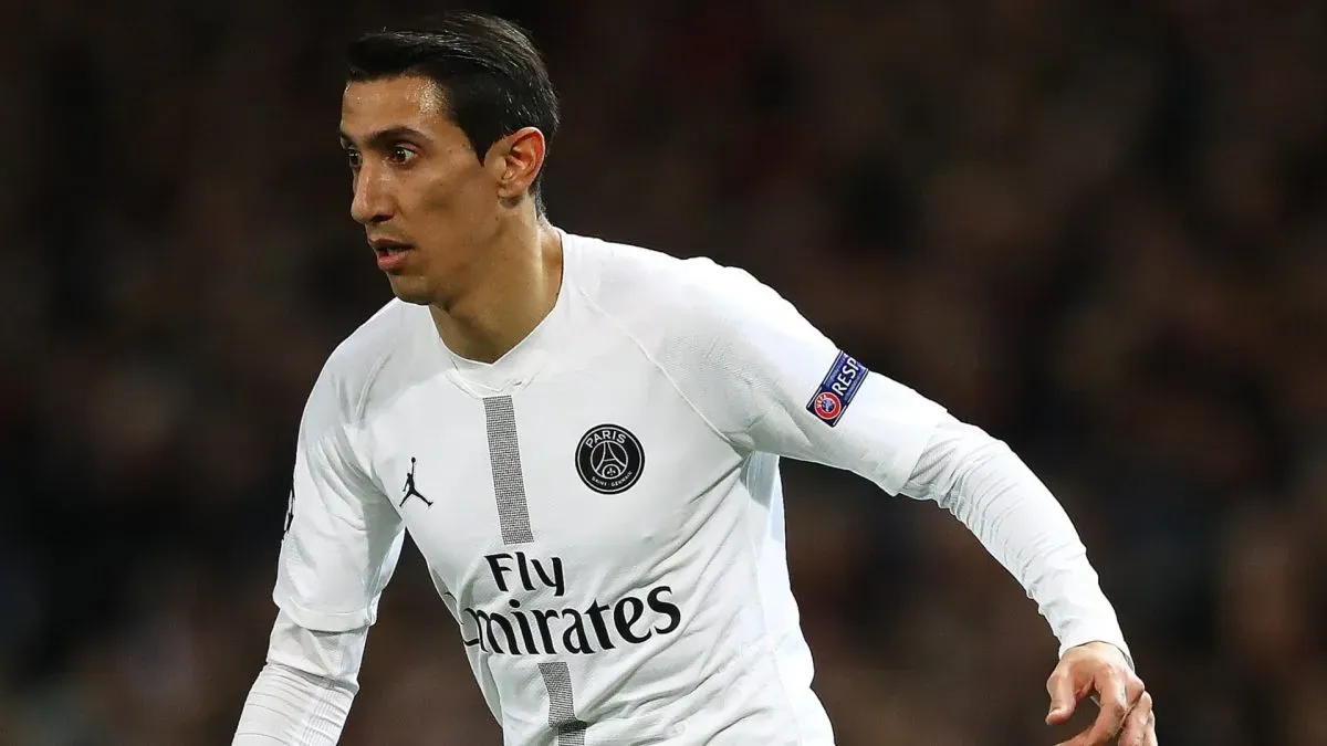 Angel Di Maria of Paris Saint-Germain during the UEFA Champions League Round of 16 First Leg match on February 12, 2019. (Source: Michael Steele/Getty Images)