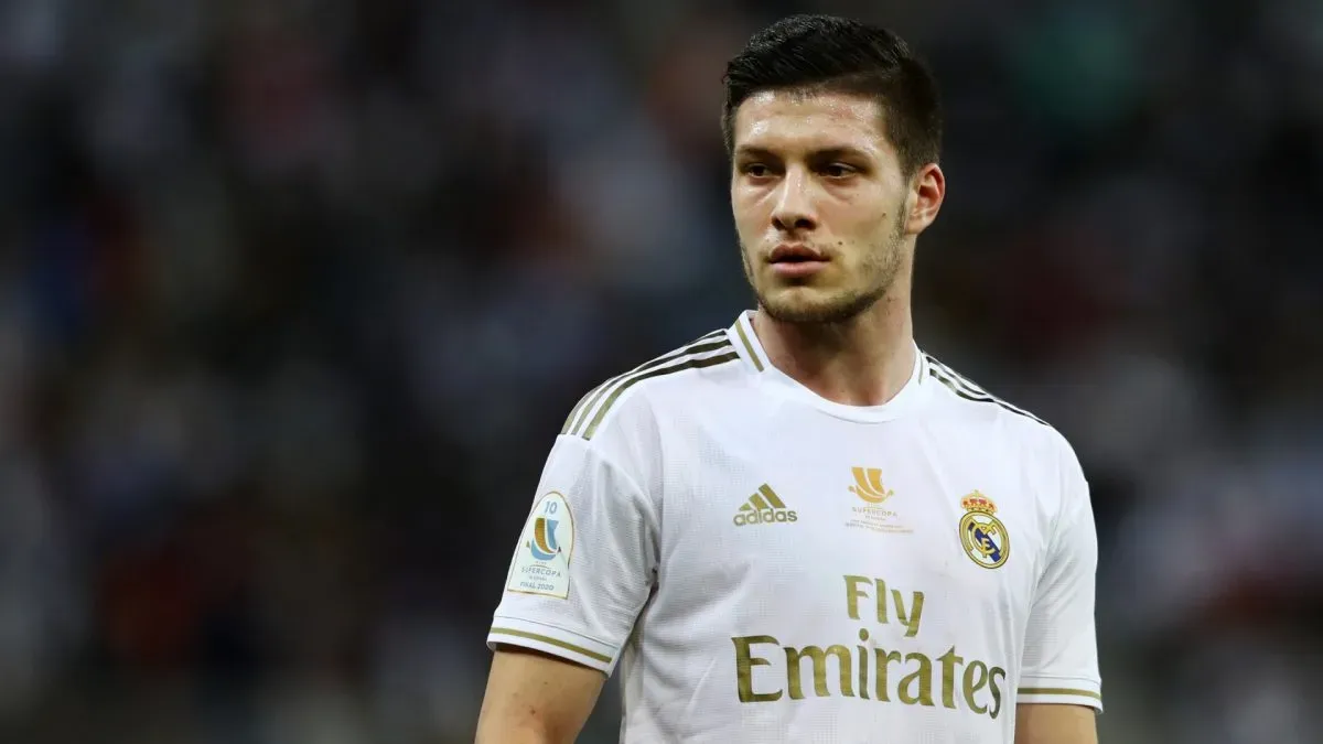 Luka Jovic of Real Madrid looks on during the Supercopa de Espana Final match between Real Madrid and Club Atletico de Madrid at King Abdullah Sports City on January 12, 2020. (Source: Francois Nel/Getty Images)