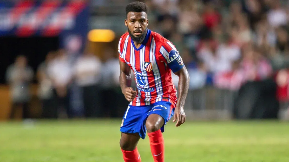 Thomas Lemar handles the ball during the Kitchee v Atletico de Madrid – BOC Life Cup at Hong Kong Stadium on August 7, 2024. (Source: Yu Chun Christopher Wong/Eurasia Sport Images/Getty Images)
