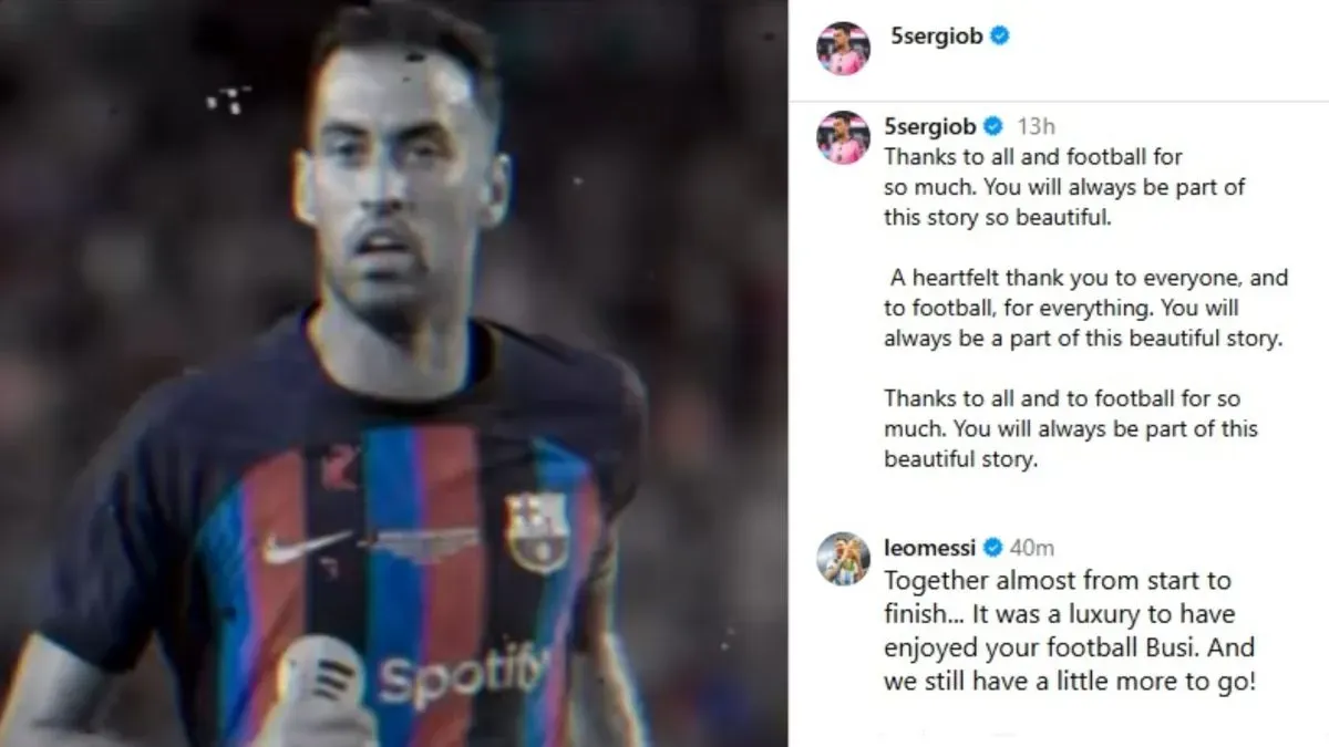 Messi’s comment on Instagram.