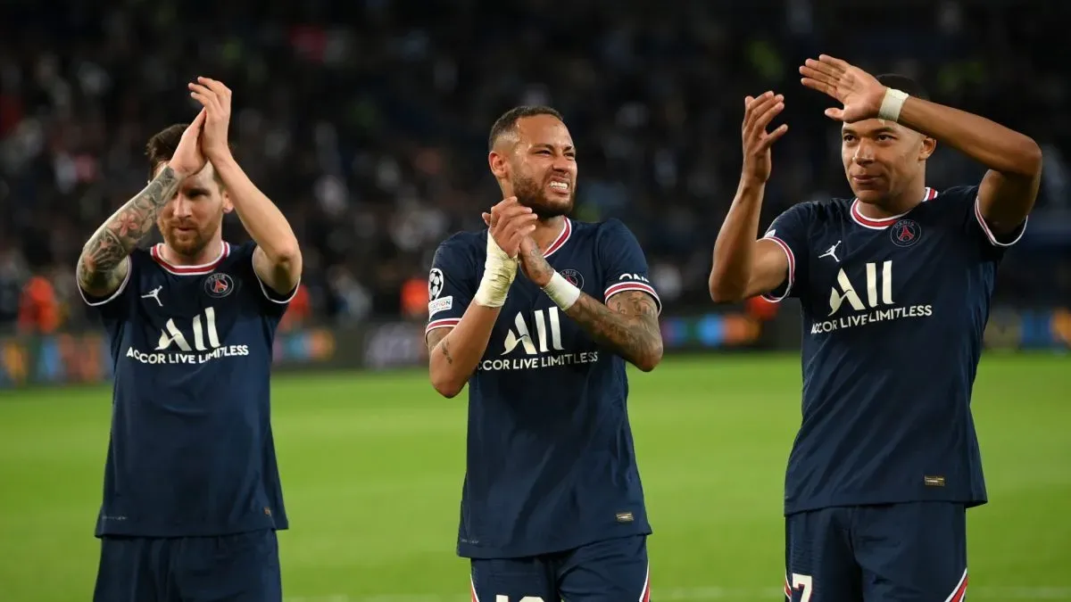 Lionel Messi, Neymar, and Kylian Mbappe