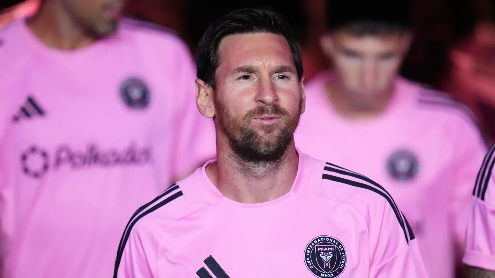 Lionel Messi #10 of Inter Miami CF enters the pitch to warm up.